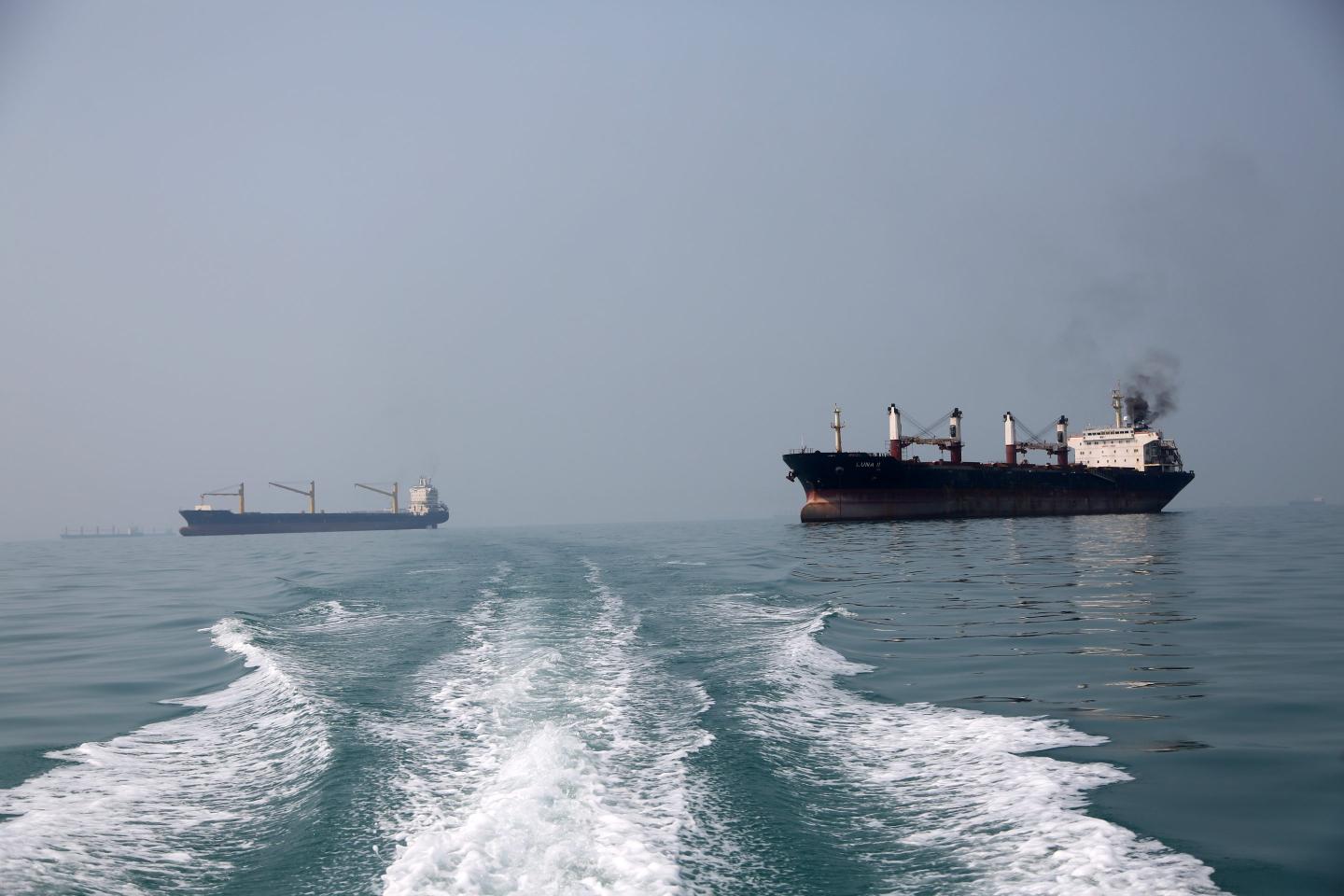 Iran's medium-sized oil tankers continue to wait off the coast of Bandar Abbas at the Strait of Hormuz in Hormozgan Province, Iran on September 9, 2026.