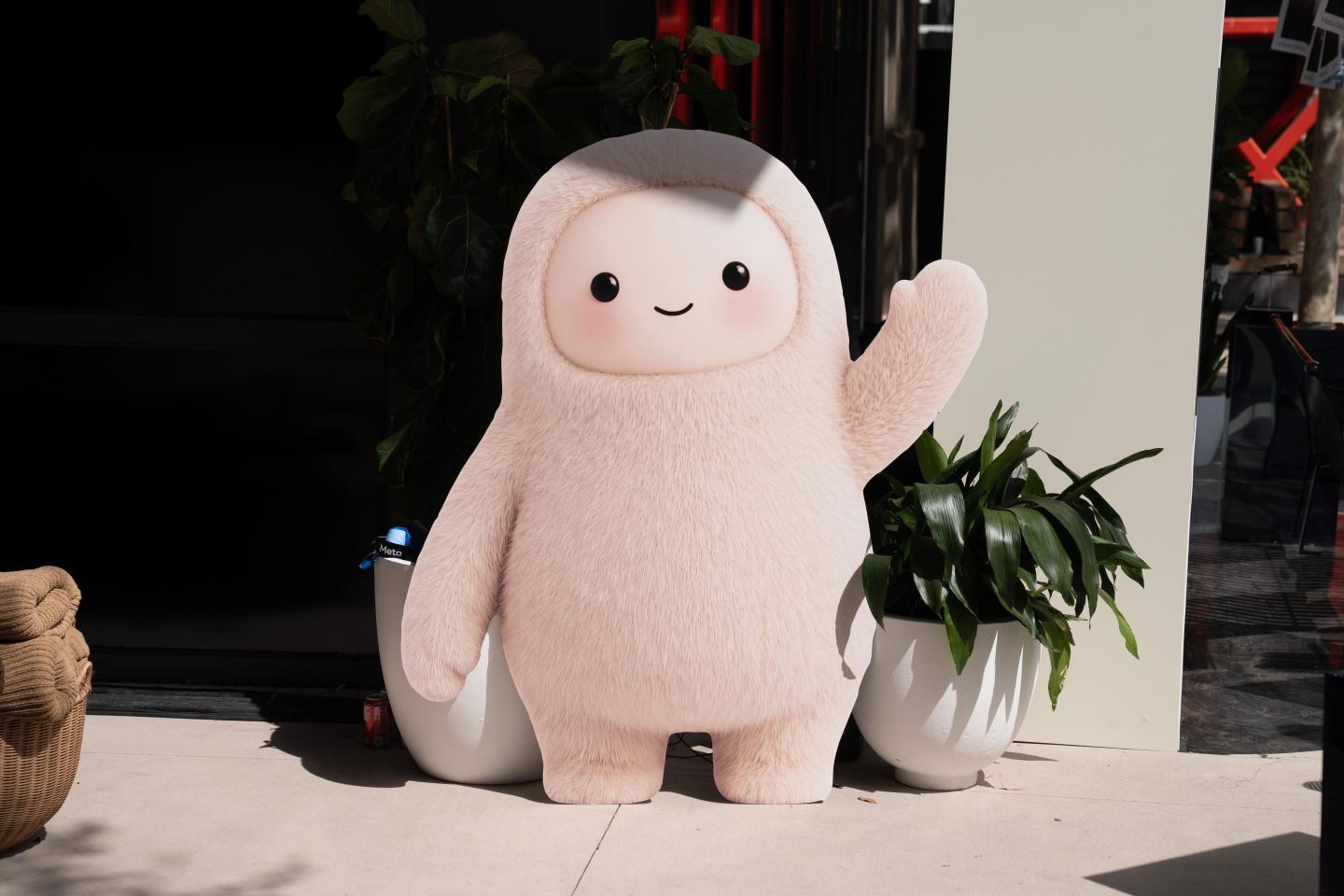Jolly, the mascot for the Muse AI agent, during the Meta Connect event in Menlo Park, California, US, on Thursday, Sept. 24, 2026. Meta Platforms Inc. is expanding its smart-glasses lineup with camera-free models, support for the popular new Muse assistant and a hearing-aid mode.