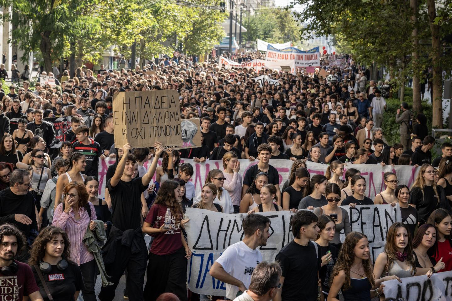 ‘From Greece to France, give money to education’: European protesters make clear it’s not immigration that has them on the march