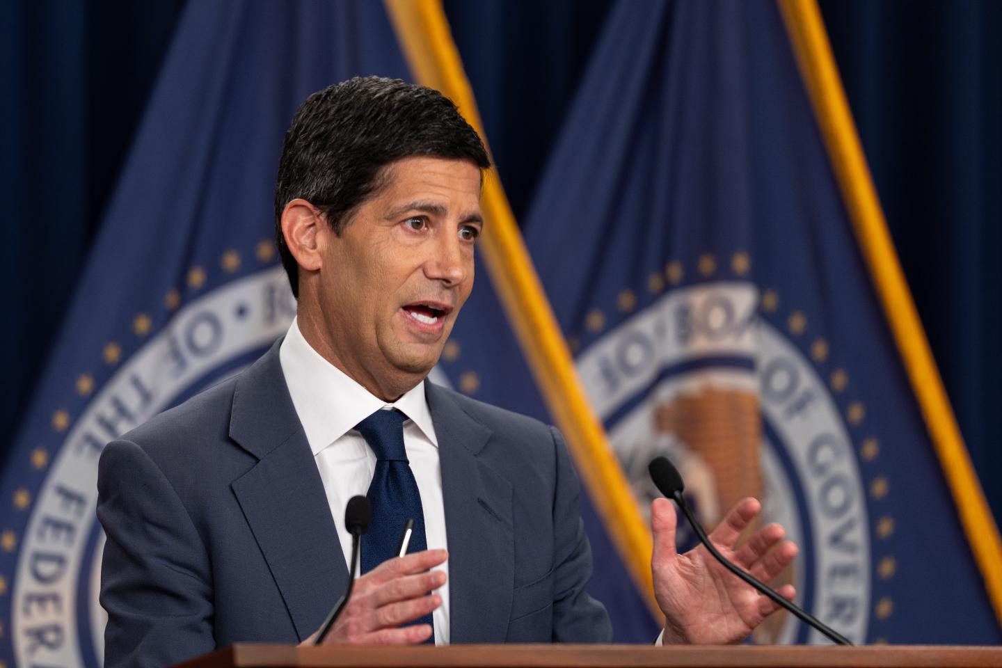 U.S. Federal Reserve Chair Kevin Warsh speaks during a news conference following the Federal Open Market Committee meeting at the Federal Reserve headquarters in Washington, D.C., on Oct. 28, 2026.
