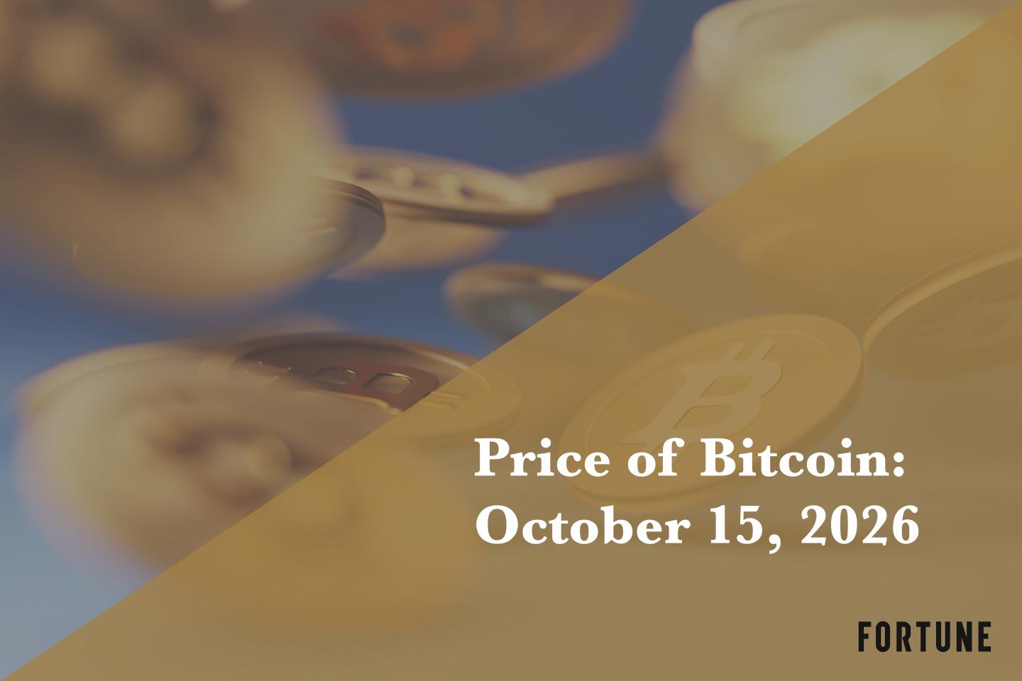 Current price of Bitcoin for Oct. 15, 2026