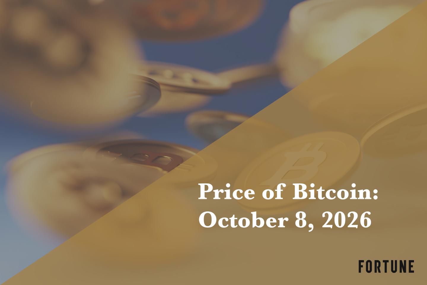 Current price of Bitcoin for Oct. 8, 2026