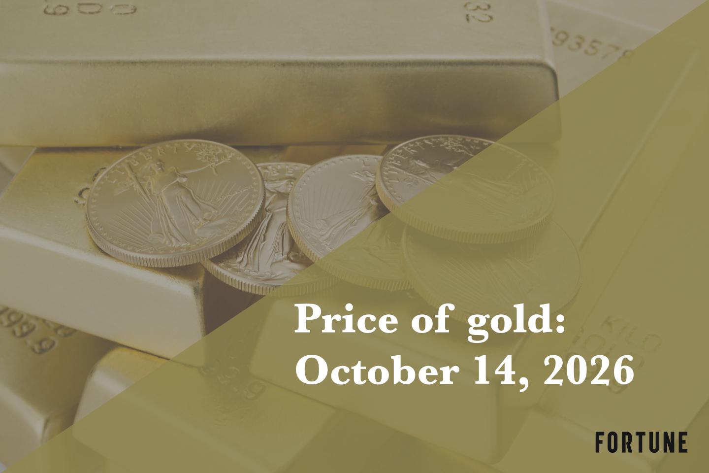 Current price of gold as of October 14, 2026