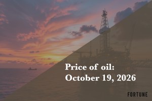 Current price of oil as of October 19, 2026