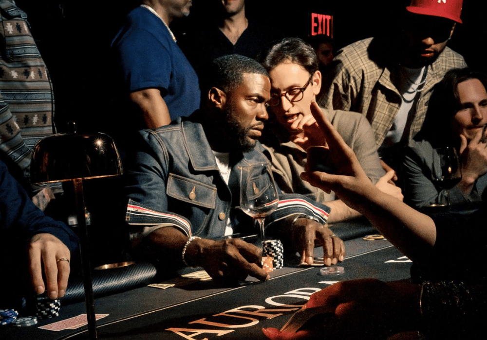 Kevin Hart (L) attends an event hosted by Aurora, which was cofounded by Jonah Lowenstein (R).
