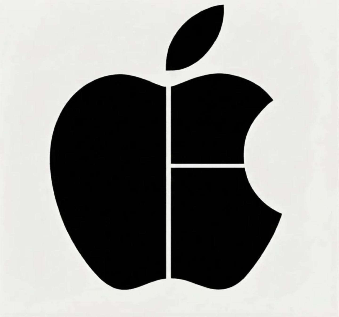 A user-generated Apple logo for the iPhone Duo "Crackgate" era.